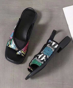 2024 New Summer Elastic Back Strap Square Headed Roman Shoes XC1043 New Balance 9060 Women's 6.5