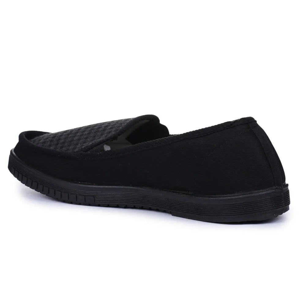 A-HA Black Casual Non Lacing Shoes For Men WALKER-E By Liberty Leather Lace-up Shoes