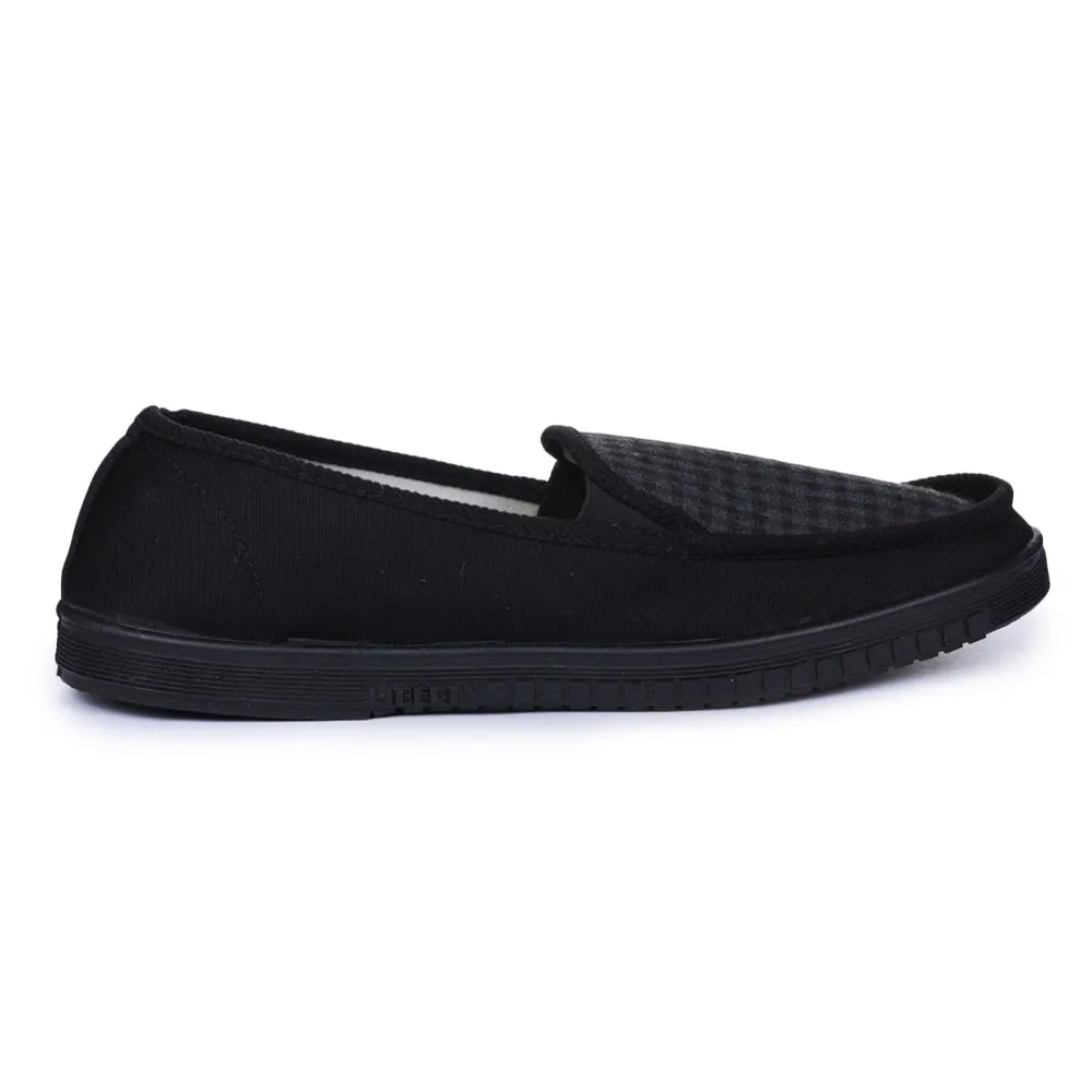 A-HA Black Casual Non Lacing Shoes For Men WALKER-E By Liberty Shoe Lace Up Patterns