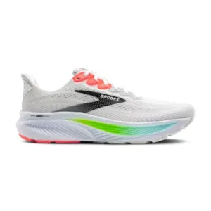 Best Shoes For Treadmill Running Brooks Mens Ghost 17 Wide - White/Pink Clay/Gecko (1104422E112)