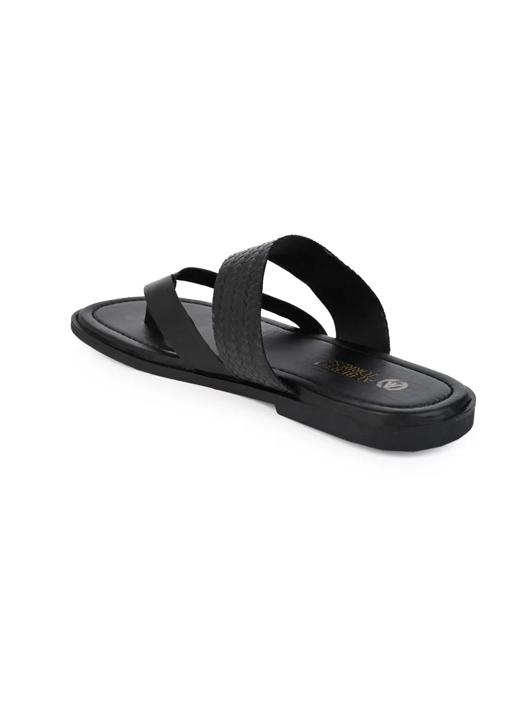 Alberto Torresi Men Black Office/Daily Wear Slippers High Quality Slippers