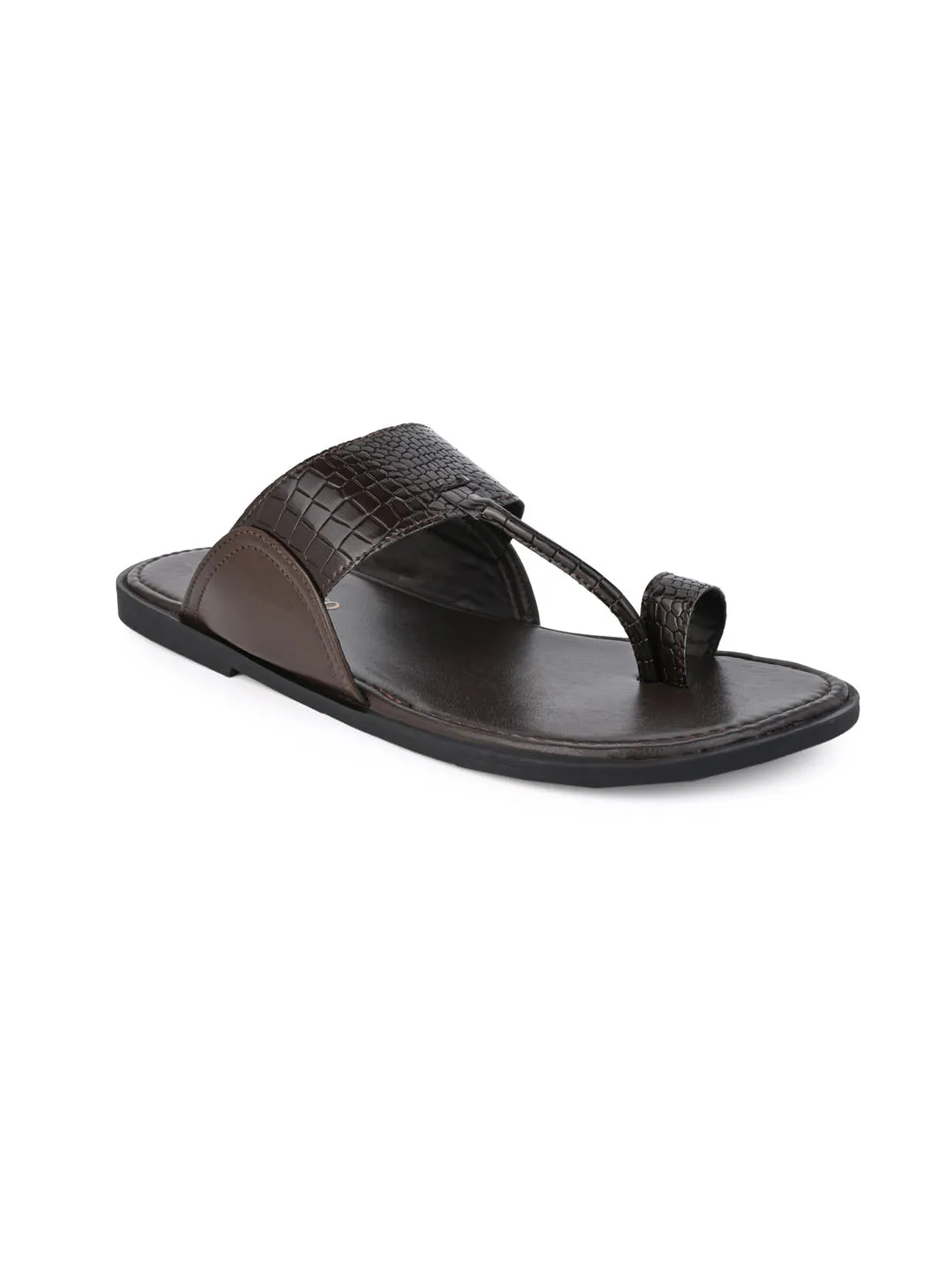 Woodstock Slippers Alberto Torresi Men Brown Patent Office/Daily Wear Slippers