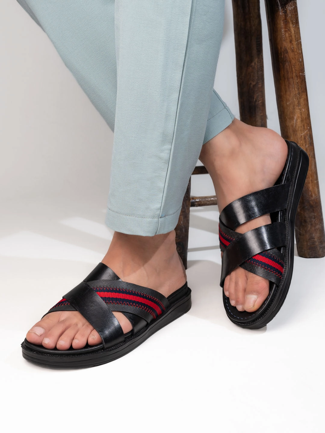 Costco Slippers Alberto Torresi Trendy Premium Stylish Men Black Slippers