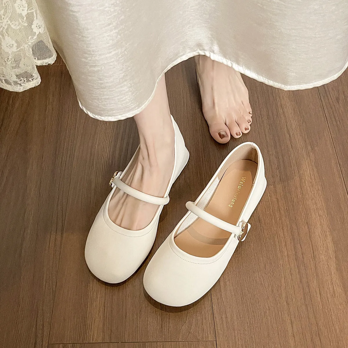 Women's Fashion Buckle Low Block Casual Mary Jane Shoes Under Armor Casual Shoes