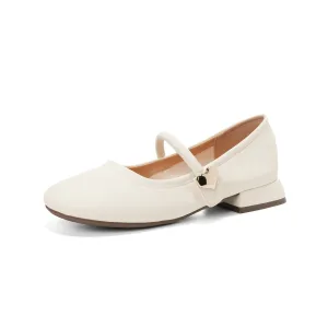 Women's Fashion Buckle Low Block Casual Mary Jane Shoes Winter Shoes Casual