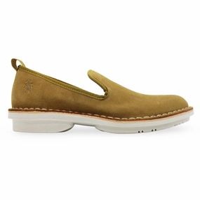 Circus Loafers Fly London FLER152FLY Suede Women's Loafers Camel Shoes