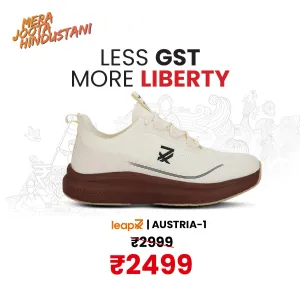 Run Falcon 3.0 Shoe Leap7x Beige Sports Lacing Running Shoes For Men AUSTRIA-1 By Liberty