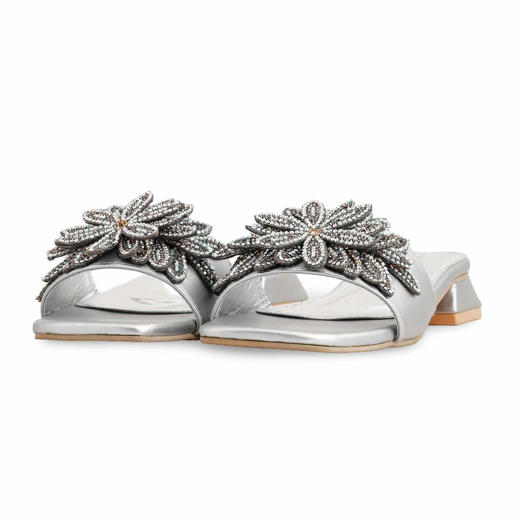 Diabetic Slippers Silver Fancy Slipper FN7945