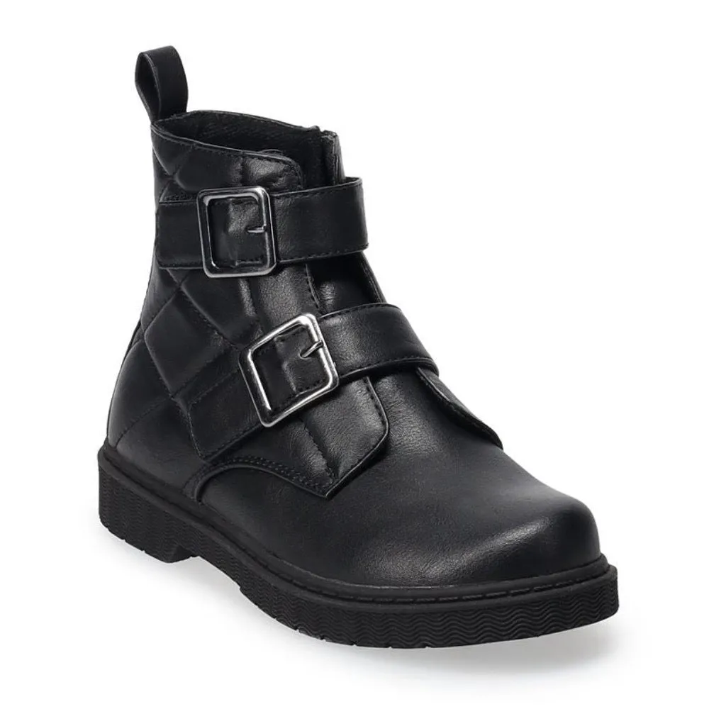 Valencia Imports (Rachel Shoes) Big Girls Agatha Ankle Boot Black Comfortable Rain Boots