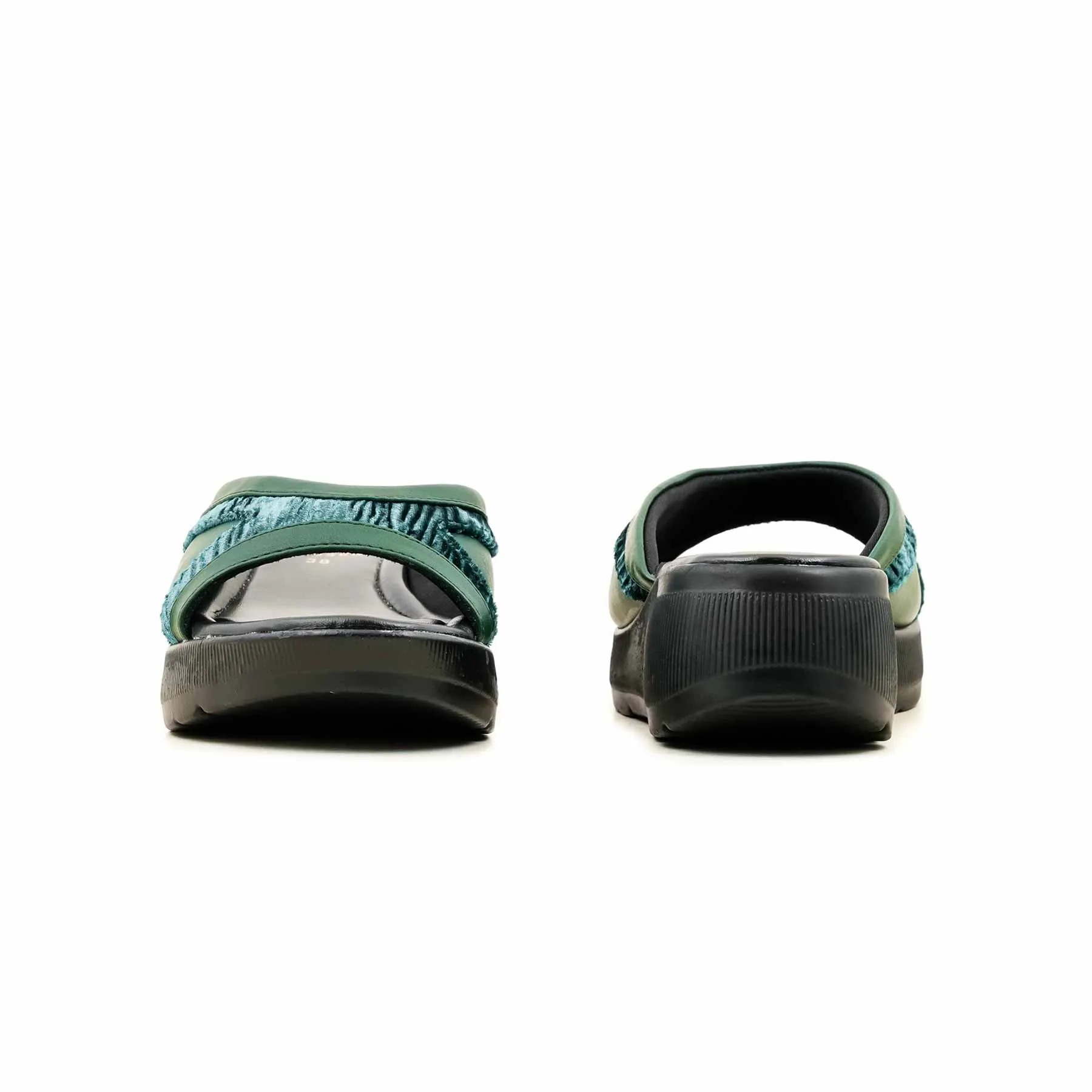 Lv Slides Green Formal Slipper PU0560