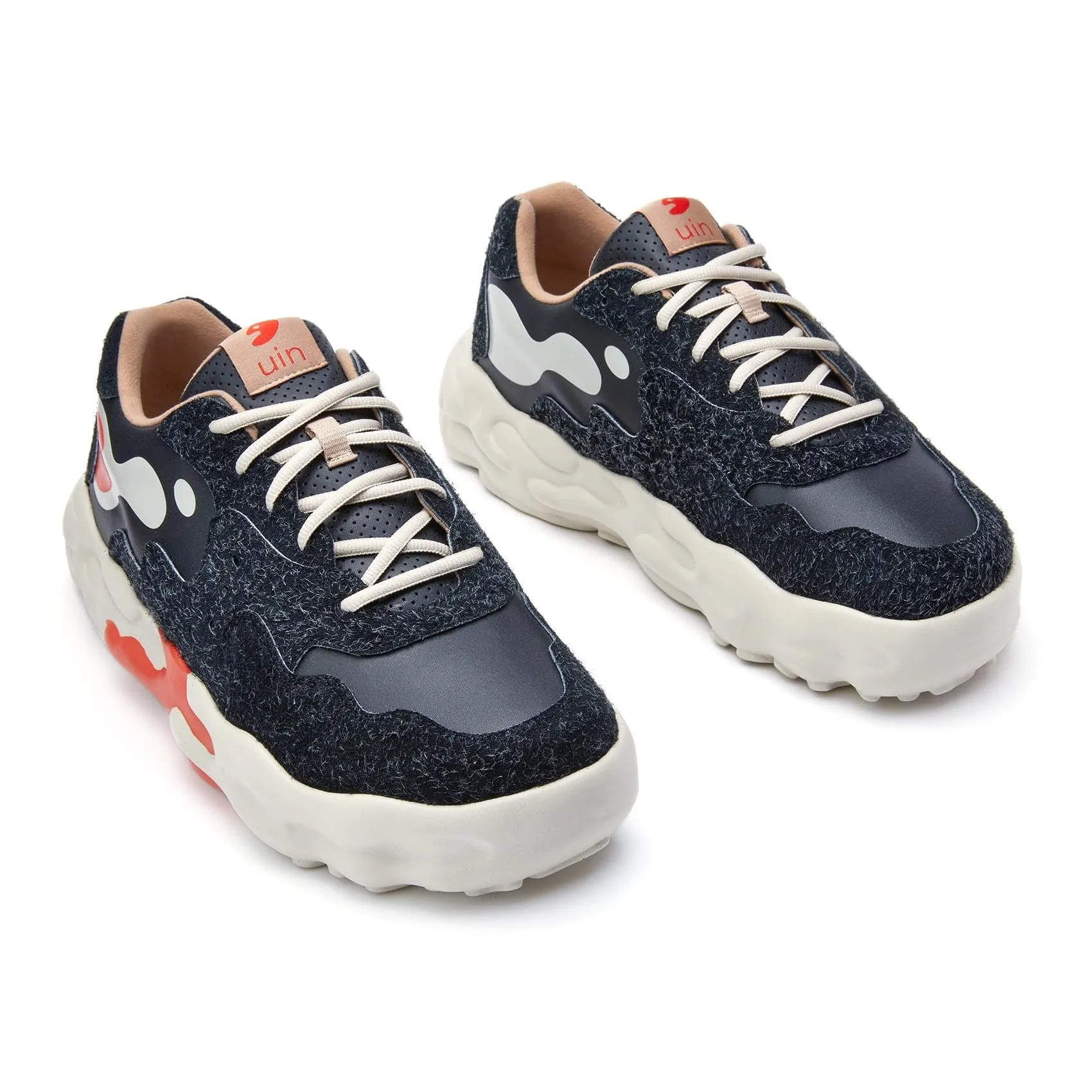 Dark Marble Grey Lanzarote I Men Platform Lace Up Wingtips Square Toe Oxfords Shoe