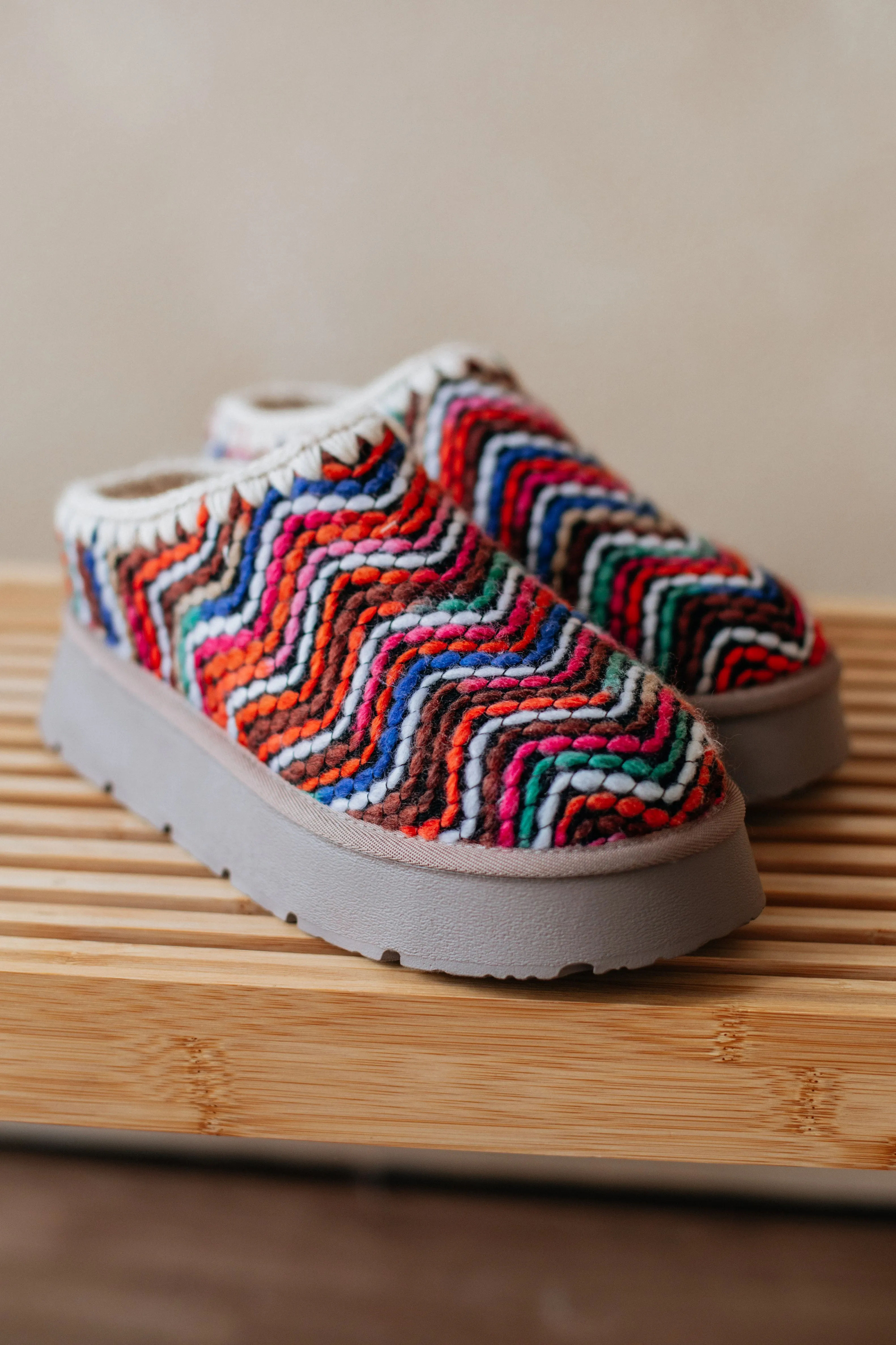 Tread Softly Platform Slippers Suede Slides