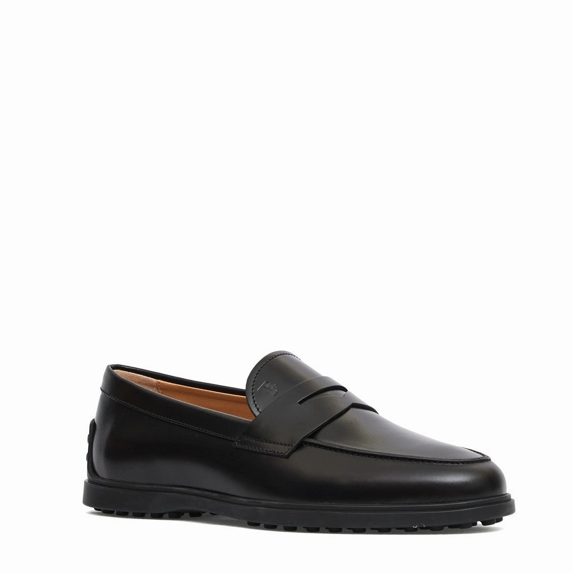 Loafers Glory Rafting Tubing Black Leather Moccasin