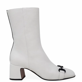 Linen Loafers White Leather Back Stripe Boot