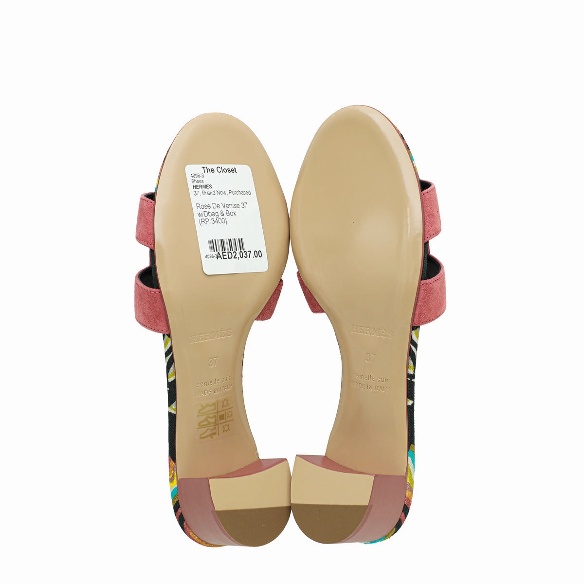 Golf New Balance Top quality Hermes Rose De Venise Brides de Gala Oasis Sandal 37