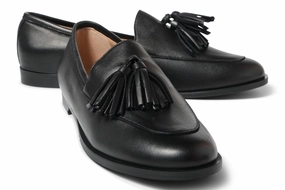 AM KIND BLACK Loro Piana Summer Walk Loafers