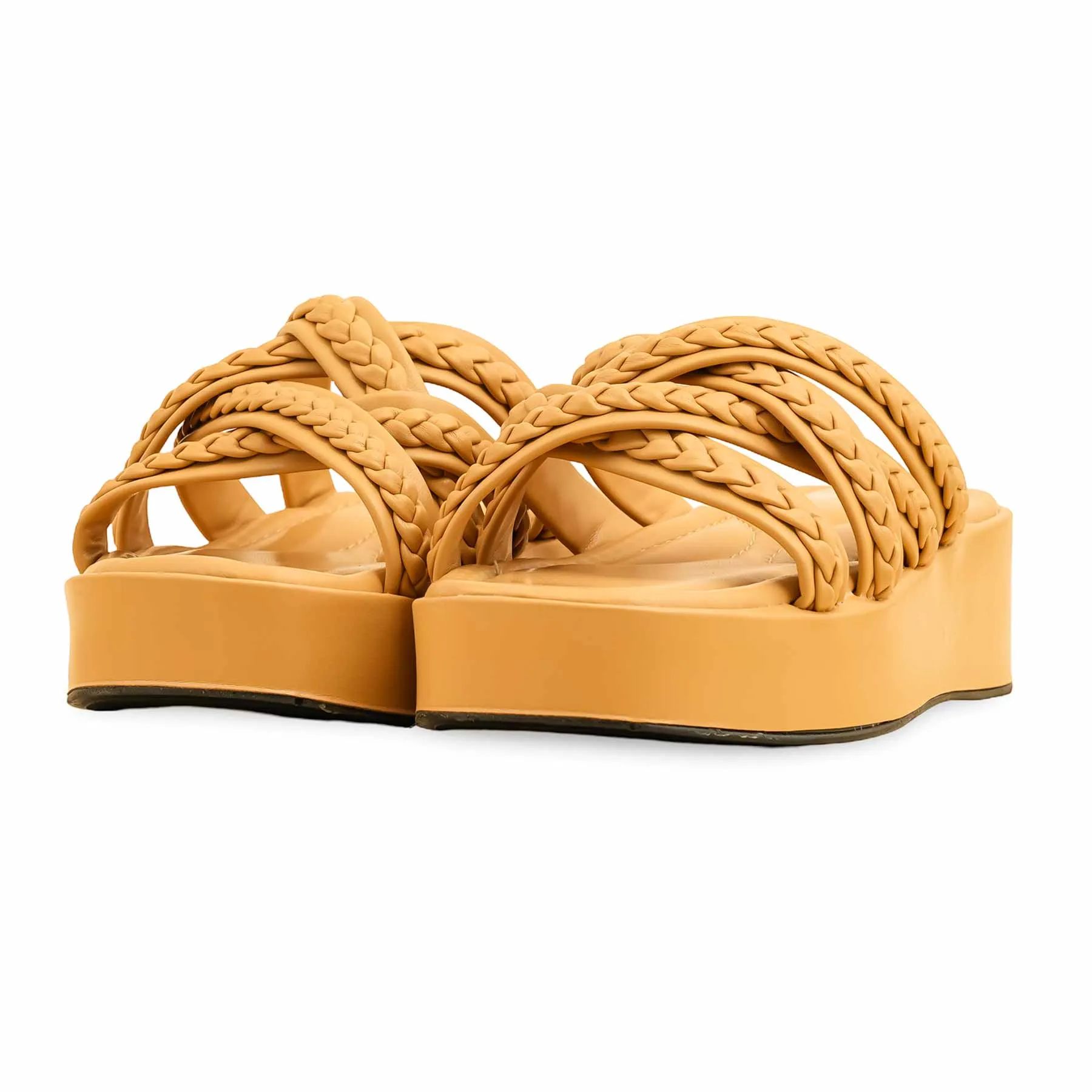 Beige Formal Slipper For Ladies PU0475 Gothic Slippers