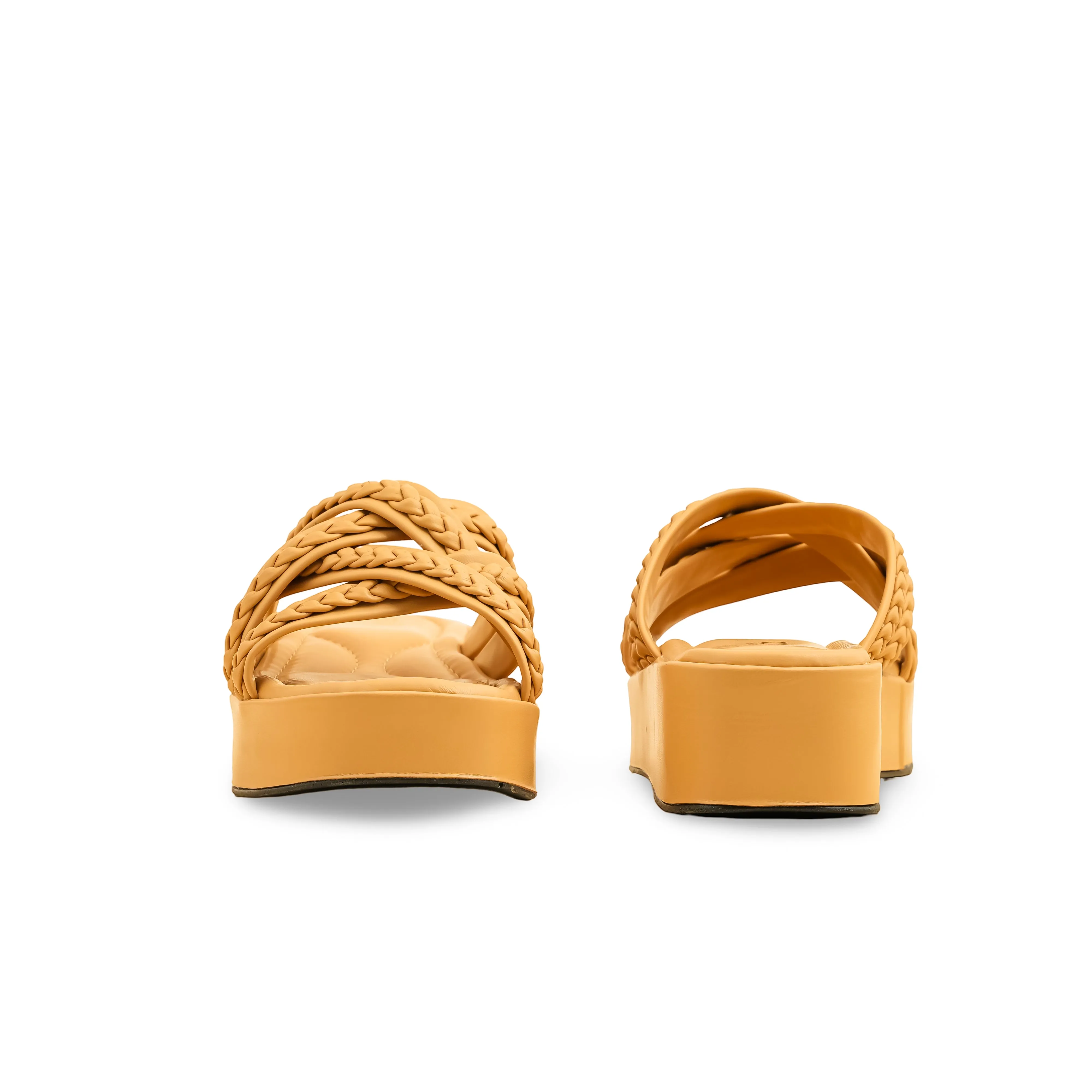 Beige Formal Slipper For Ladies PU0475 Slides On Sale