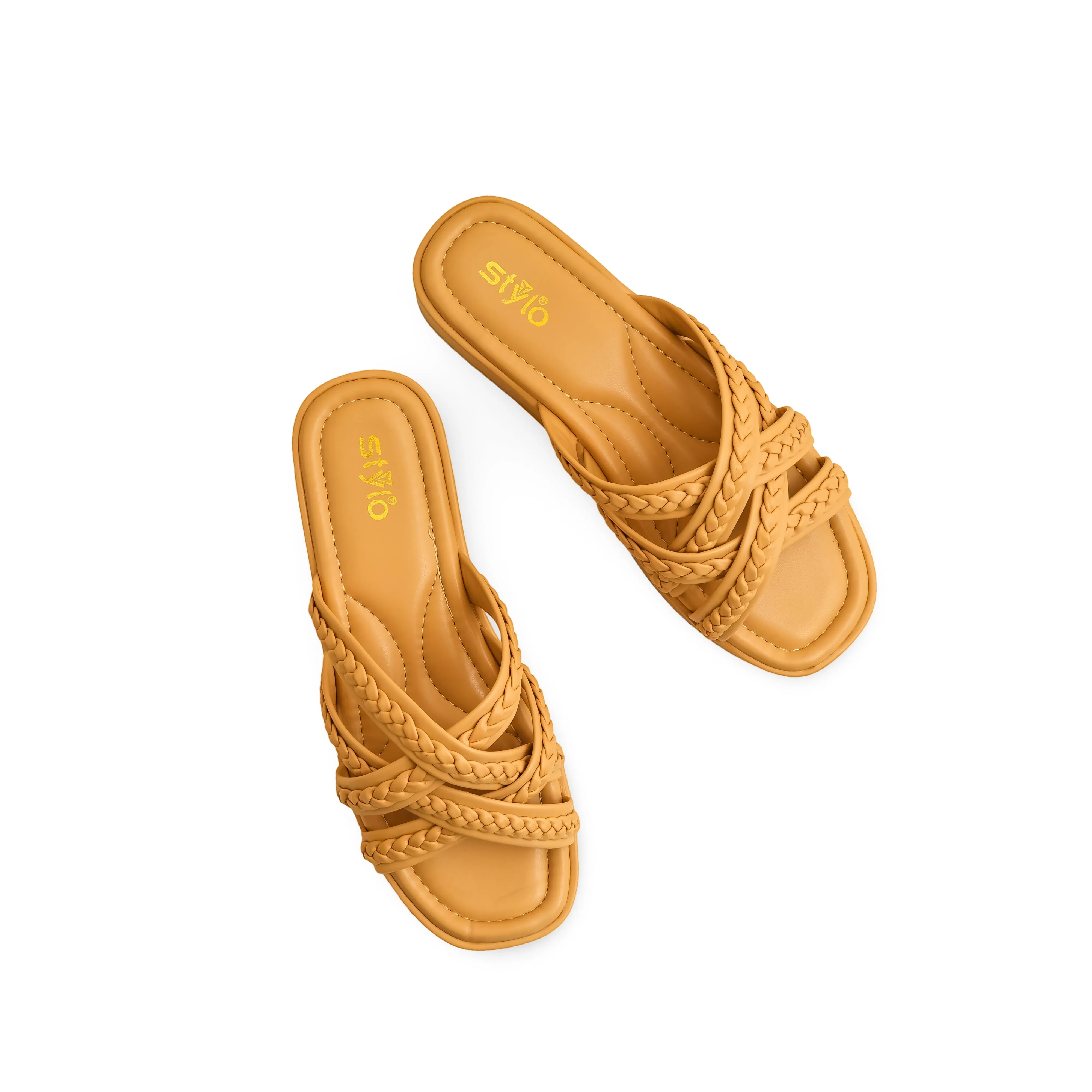 Beige Formal Slipper For Ladies PU0475