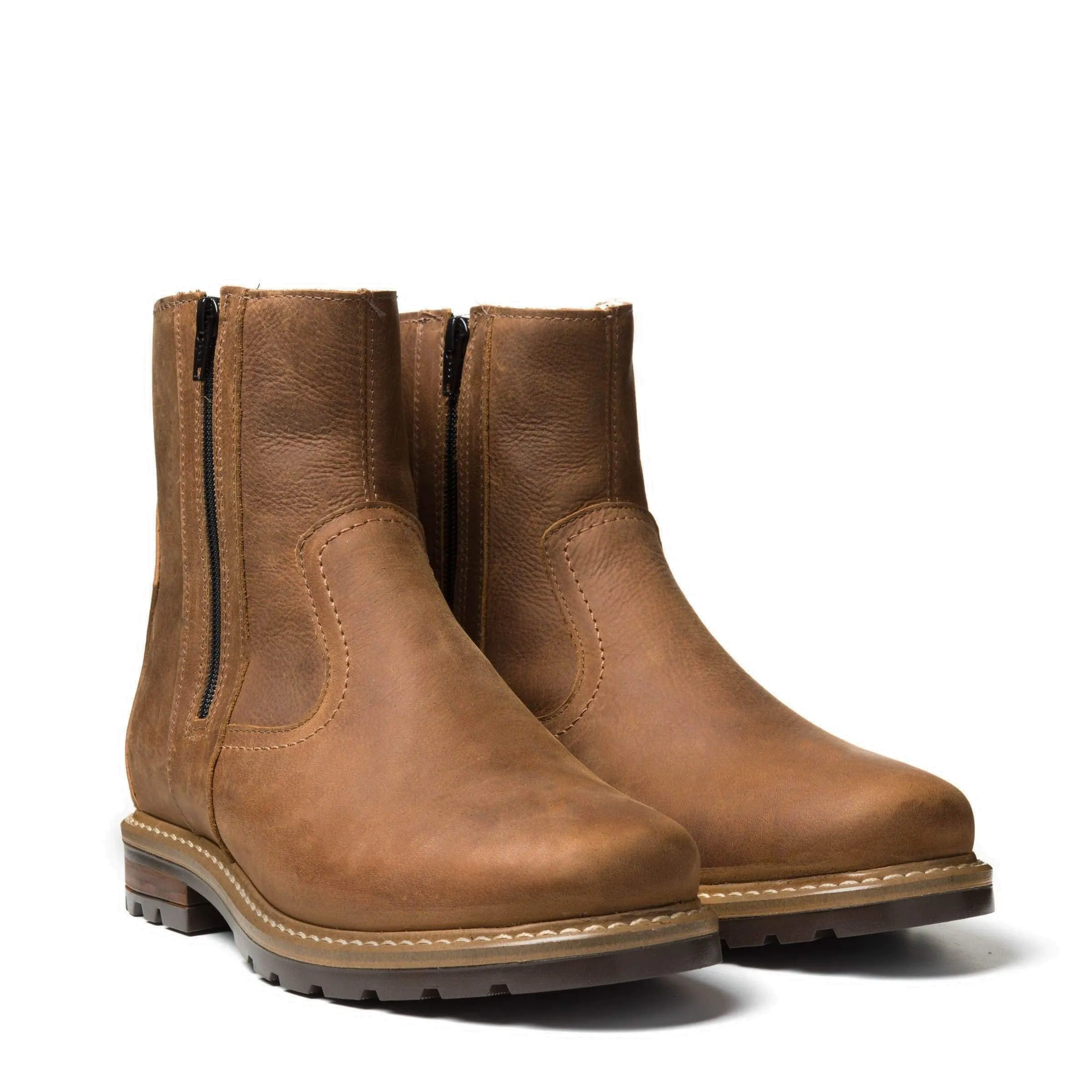 Herman Survivors Steel Toe Boots Anfibio Phoenix Wool Lined Dual Zipper Boot - 4938