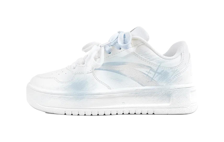 Best Shoes For Casual Runner Anta Relaxed Slip Resistant Abrasion Resistant Low top Skateboard Shoes Unisex Blue Green Mismatched