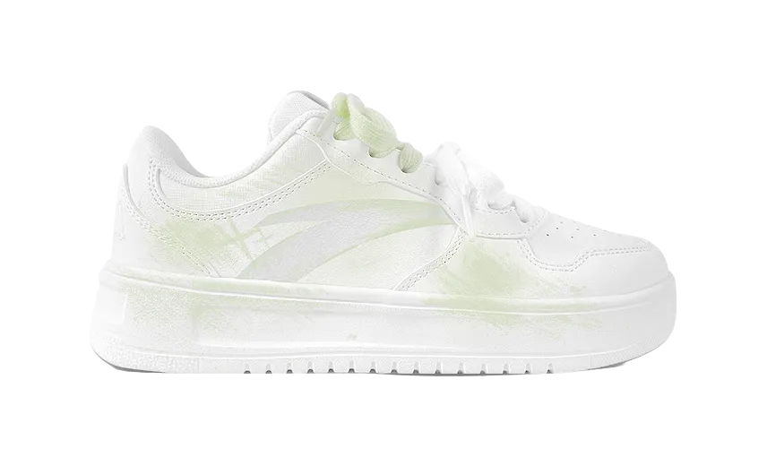 Anta Relaxed Slip Resistant Abrasion Resistant Low top Skateboard Shoes Unisex Blue Green Mismatched Business Casual Shoes For Wide Feet