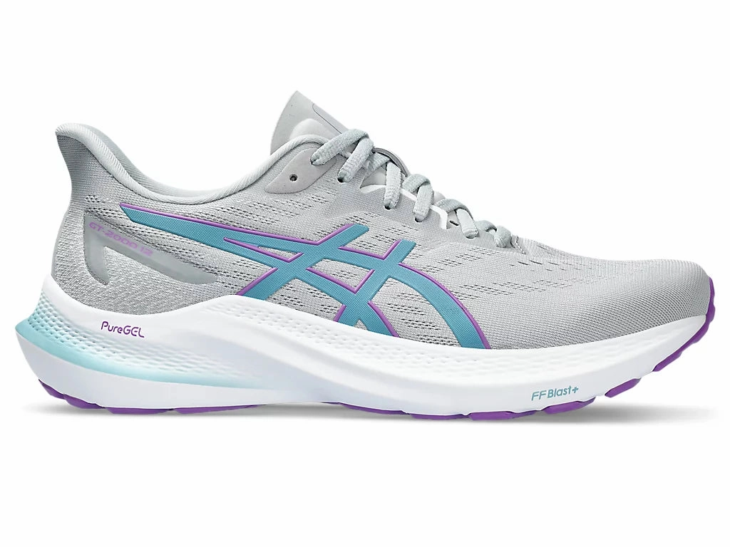 Asics Womens GT-2000 12- Piedmont Grey/Gris Blue (1012B506-021) Men's Asics Gel-nyc Casual Shoes