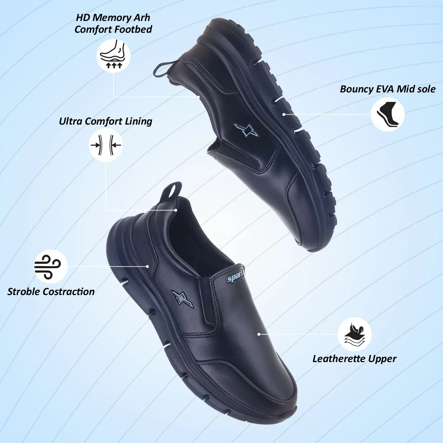 Athleisure Shoes for Men SM 9086 Navy Oxfords