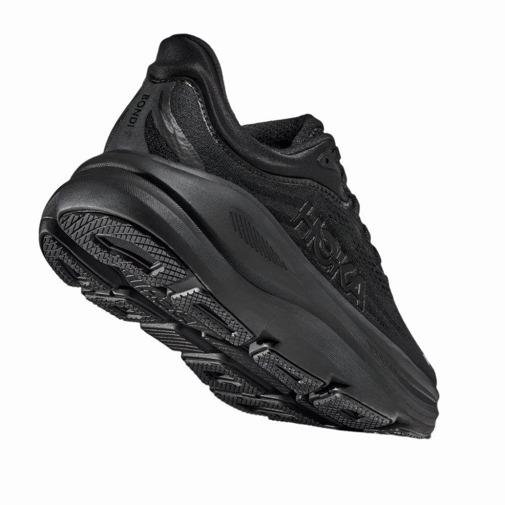 Best Shoes Walking Hoka Women's Bondi 9 Black / Black Wide