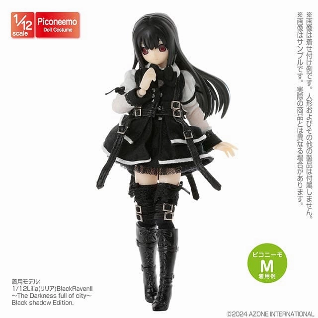 Knee High Tie Up Boots AZONELilia BlackRavenII boots ~The Darkness full of city~ / picconeemo SM 12 points 1/12