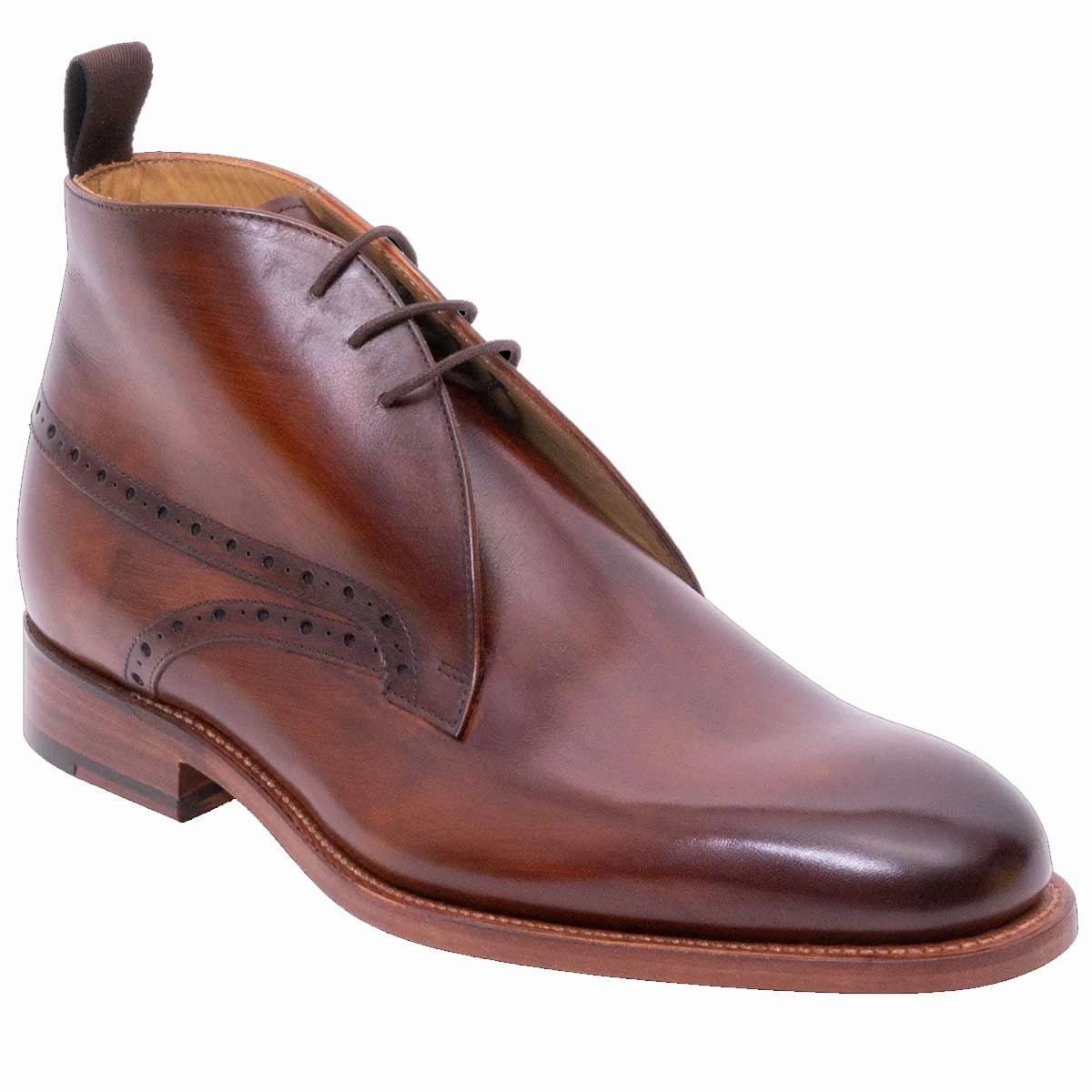 Boots With Narrow Calf BARKER Tyne Boots - Mens Chukka - Hand Brushed Brown
