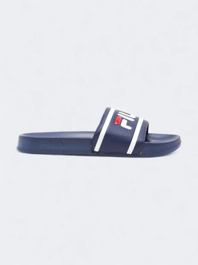 Men's Brand Logo Printed Slippers,Navy Drawing Of Slippers