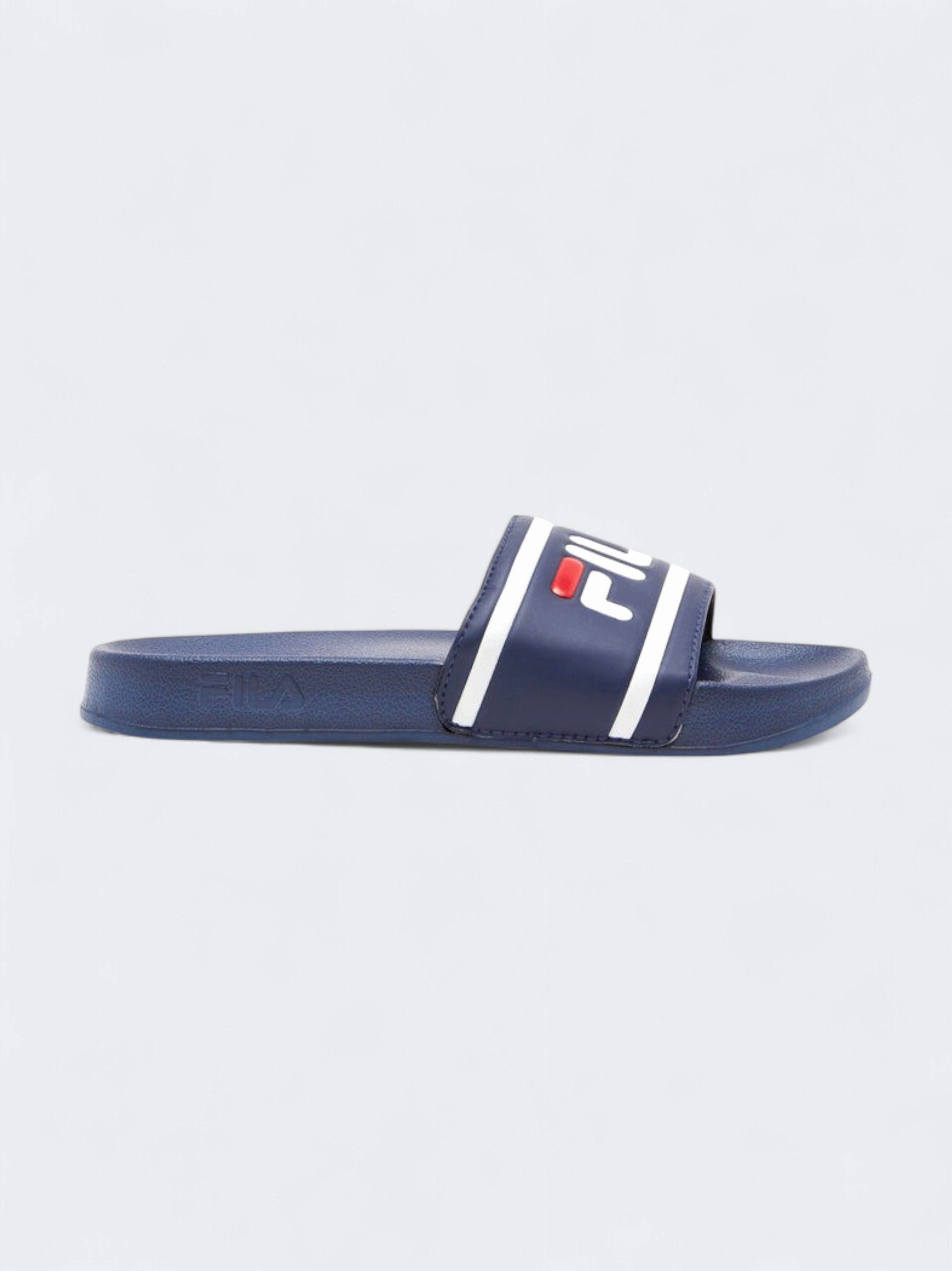 Men's Brand Logo Printed Slippers,Navy Vetements Slippers