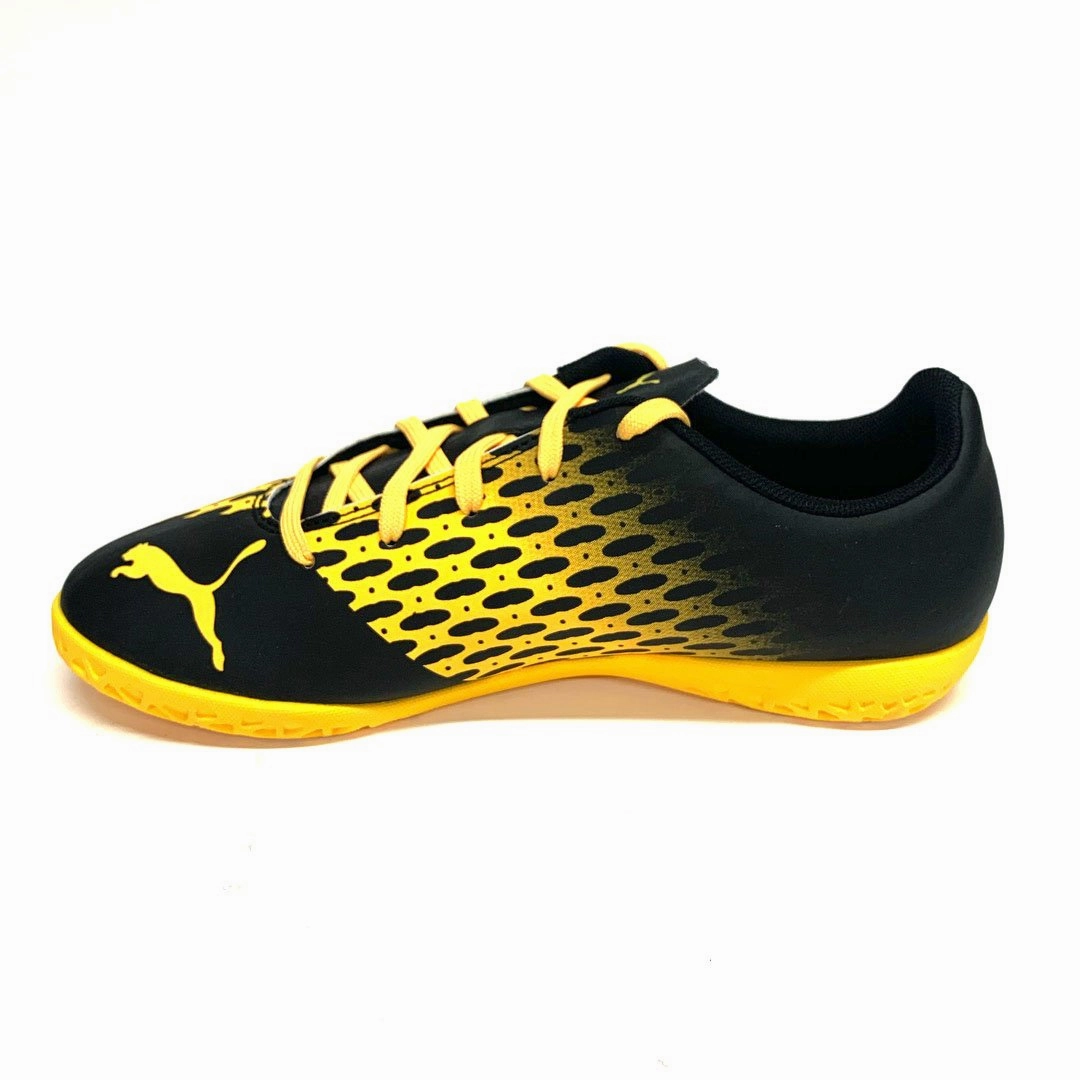 PUMA Spirit lll Indoor Trainer Shoes Jr 106073 01 Black/Yellow Tall Puma Shoes