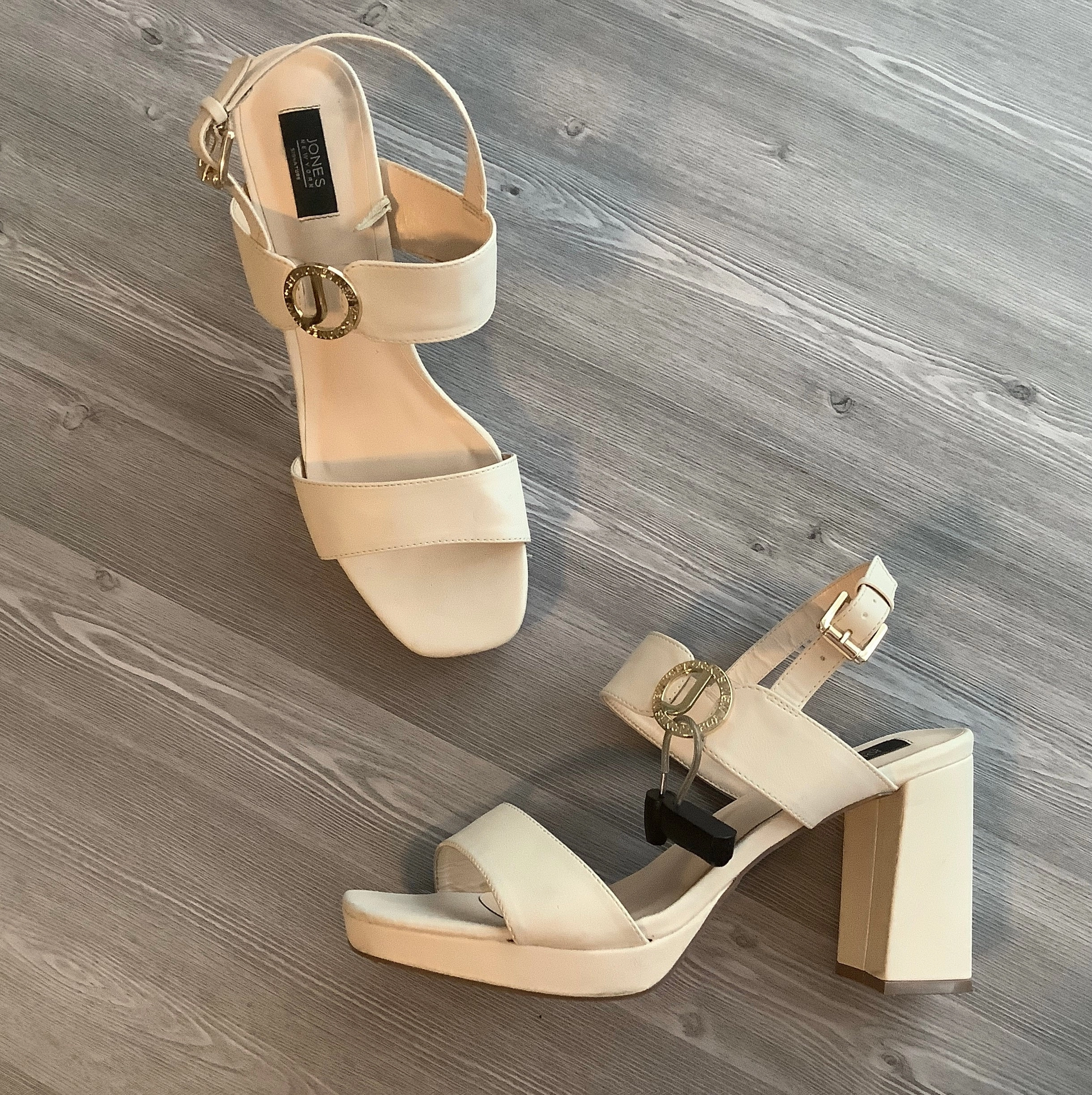 New Balance Trainer V3 Beige Shoes Heels Block Jones New York, Size 10