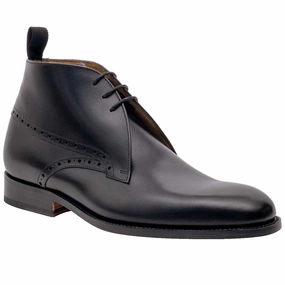 BARKER Tyne Boots - Mens Chukka - Black Calf Givenchy Shark Lock Boots