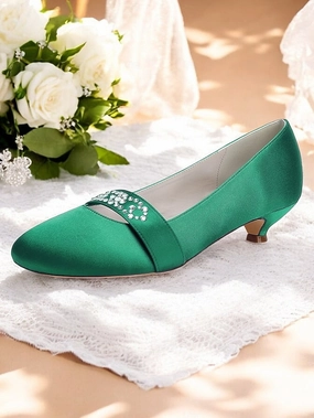 Blue Heels with Women's Rhinestone Kitten Satin New Balance National Indoor 2025