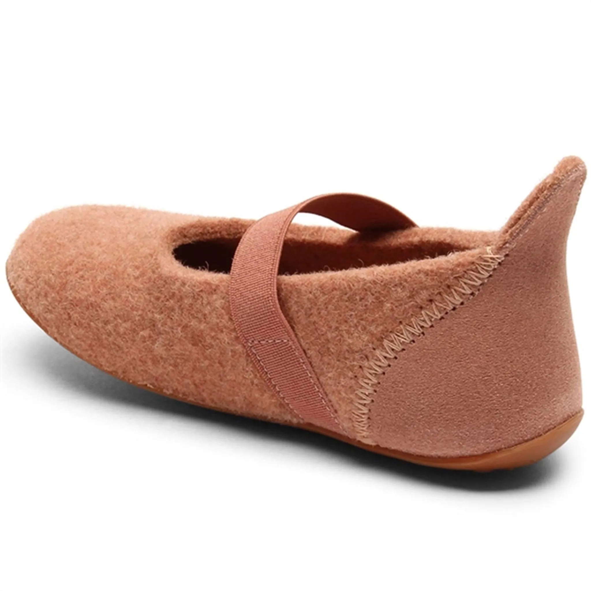 Bisgaard Indoor Shoes Wool Velcro Rose Sole Sock Slippers