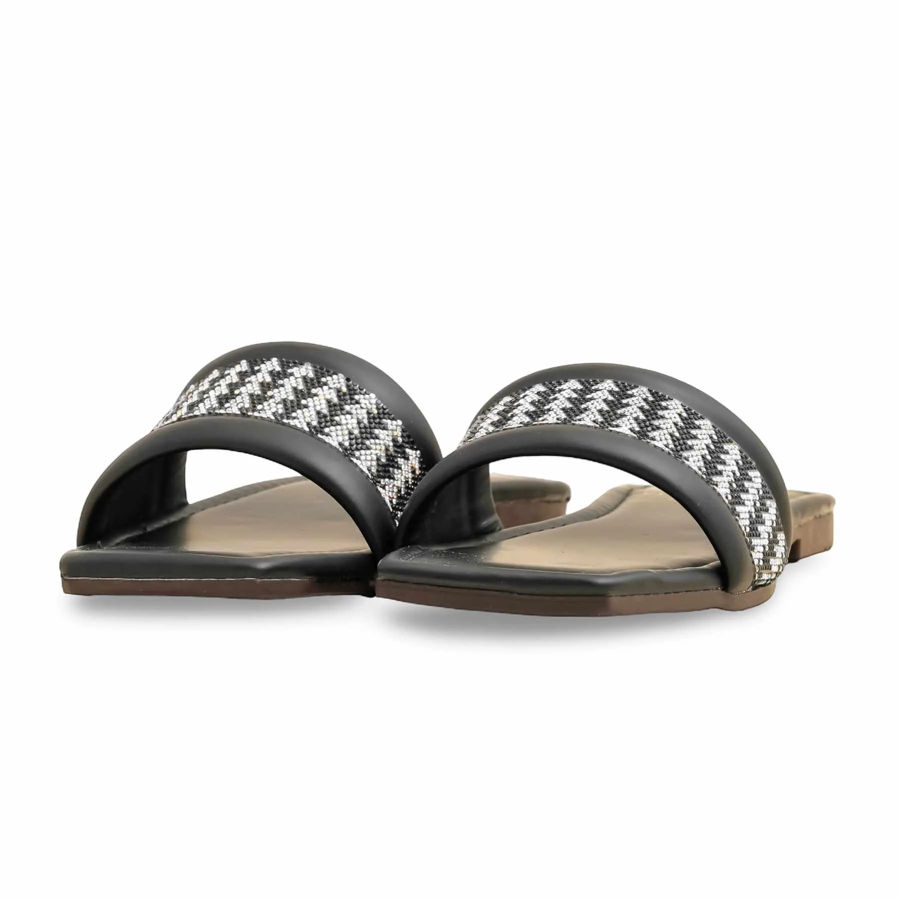 Female Flat Slippers Black Casual Slipper CL2094
