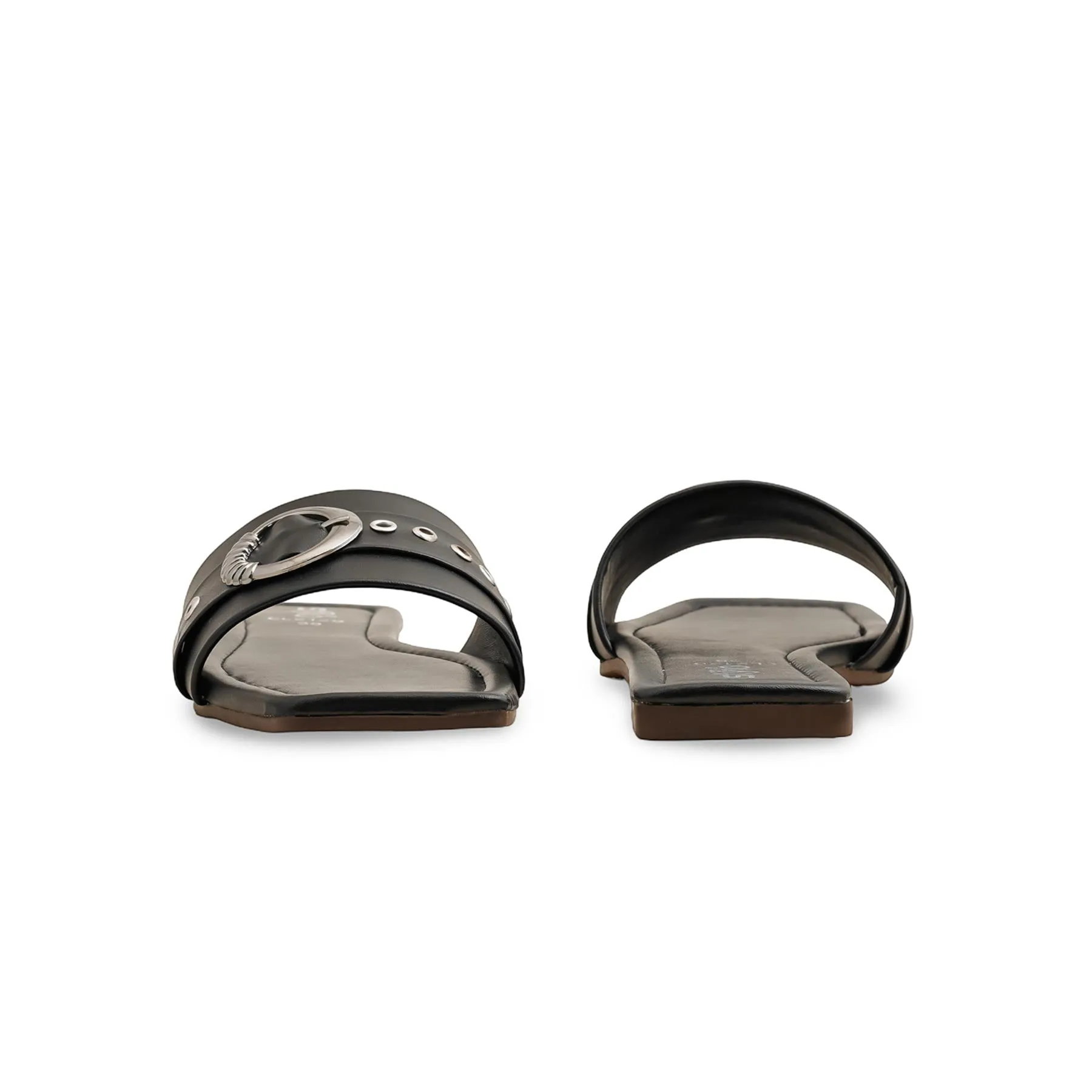 Black Casual Slipper CL2120 Sherling Slippers