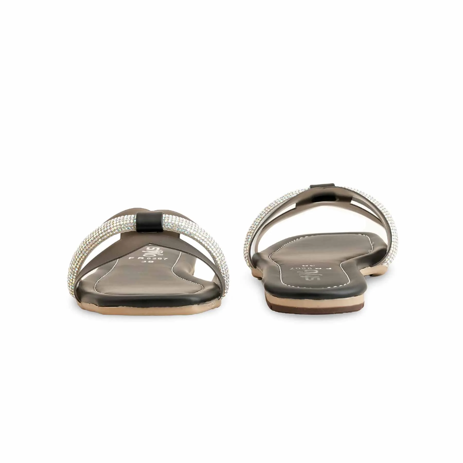 Alice In Wonderland Slippers Black Formal Slipper For Women FR8287