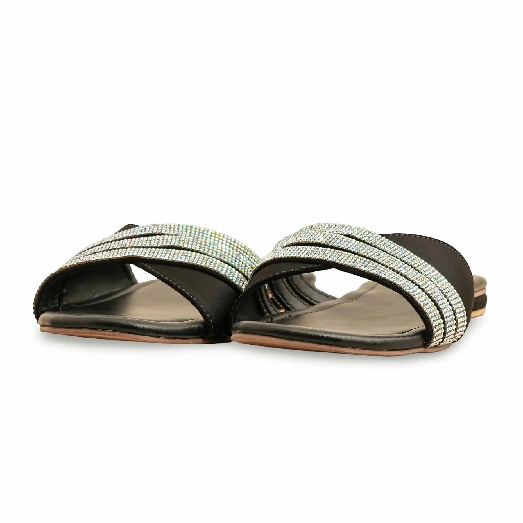 Black Formal Slipper FR8396 Gel Slippers