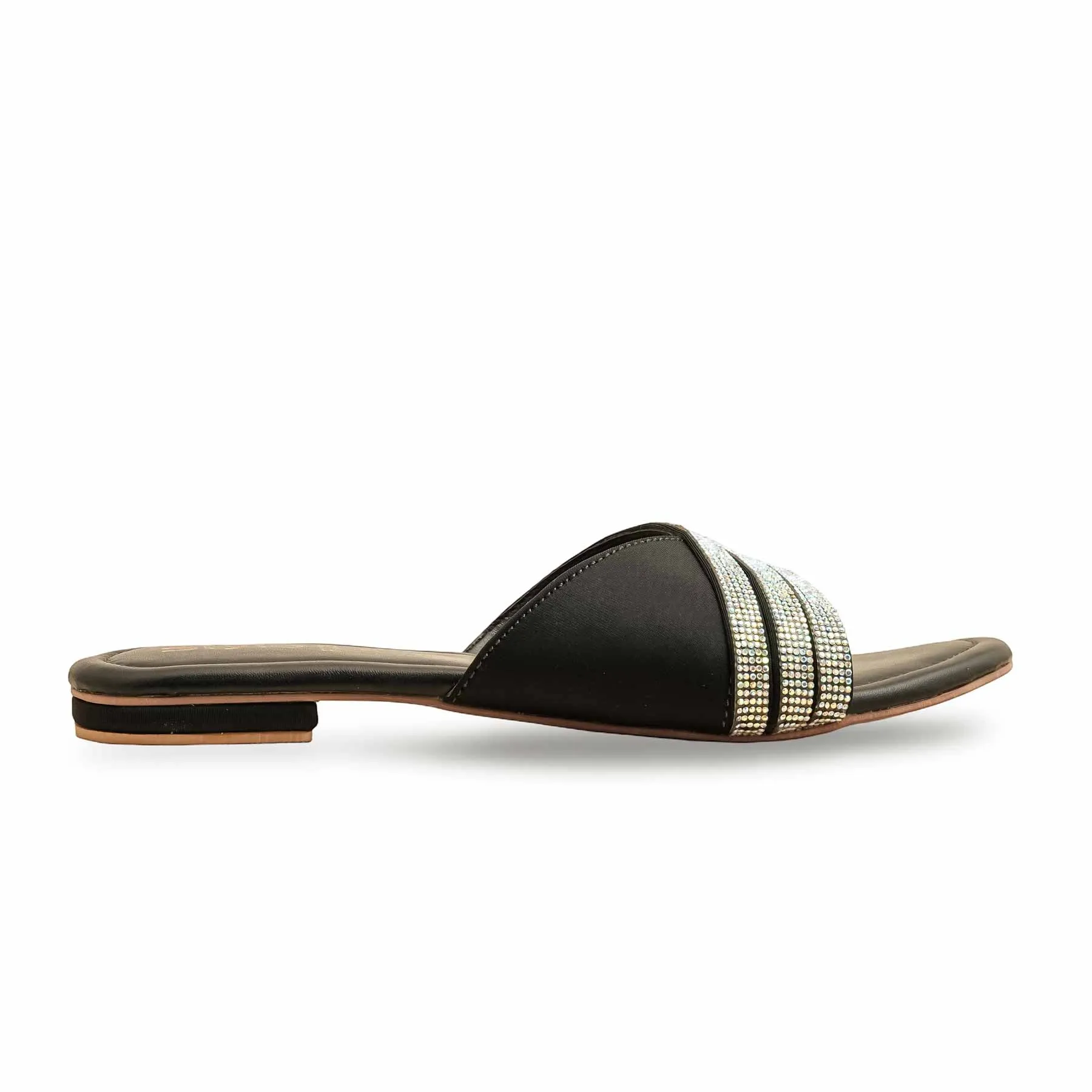 Black Formal Slipper FR8396 Bunny Fluffy Slippers