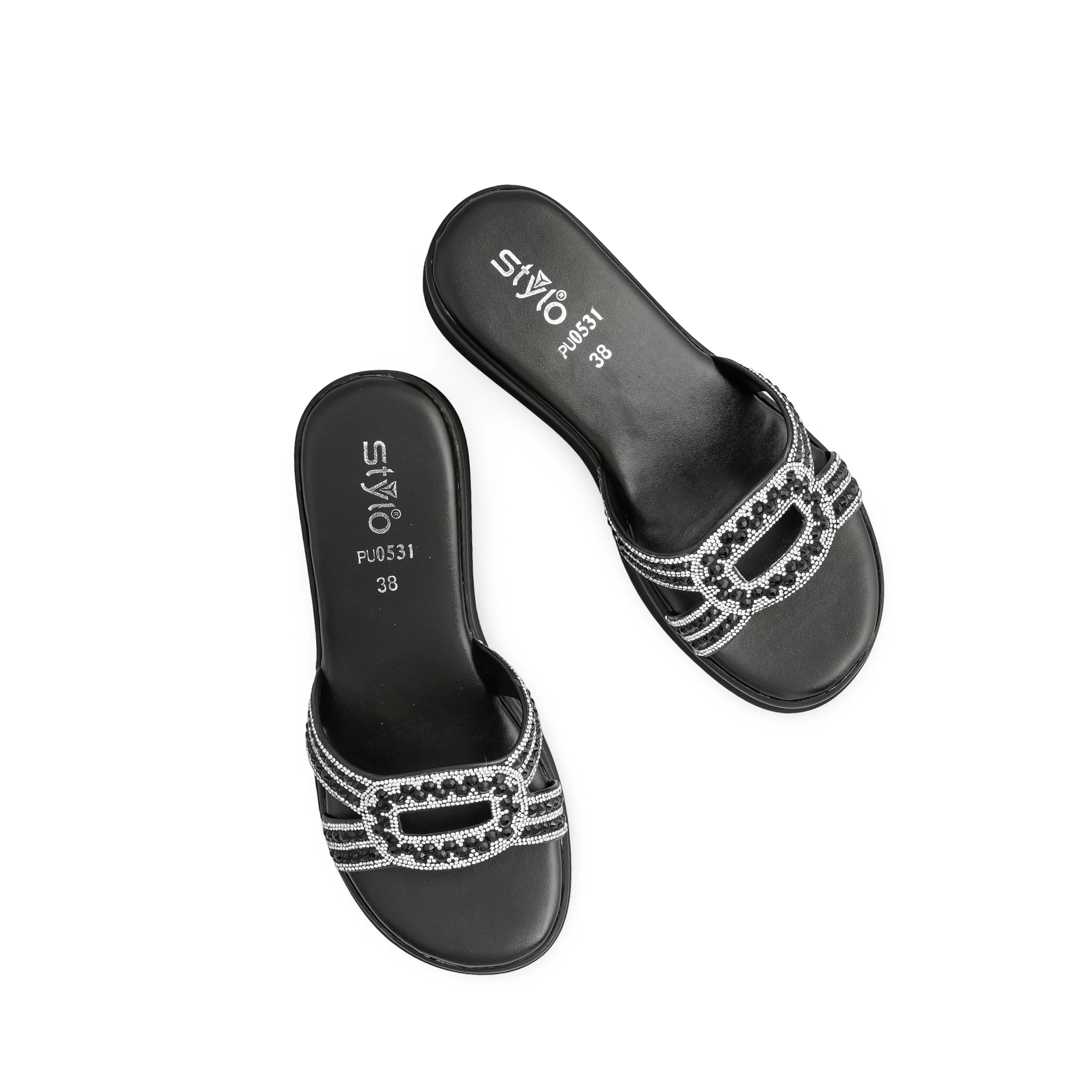 Black Formal Slipper PU0531 Lightning Mcqueen Slippers For Adults