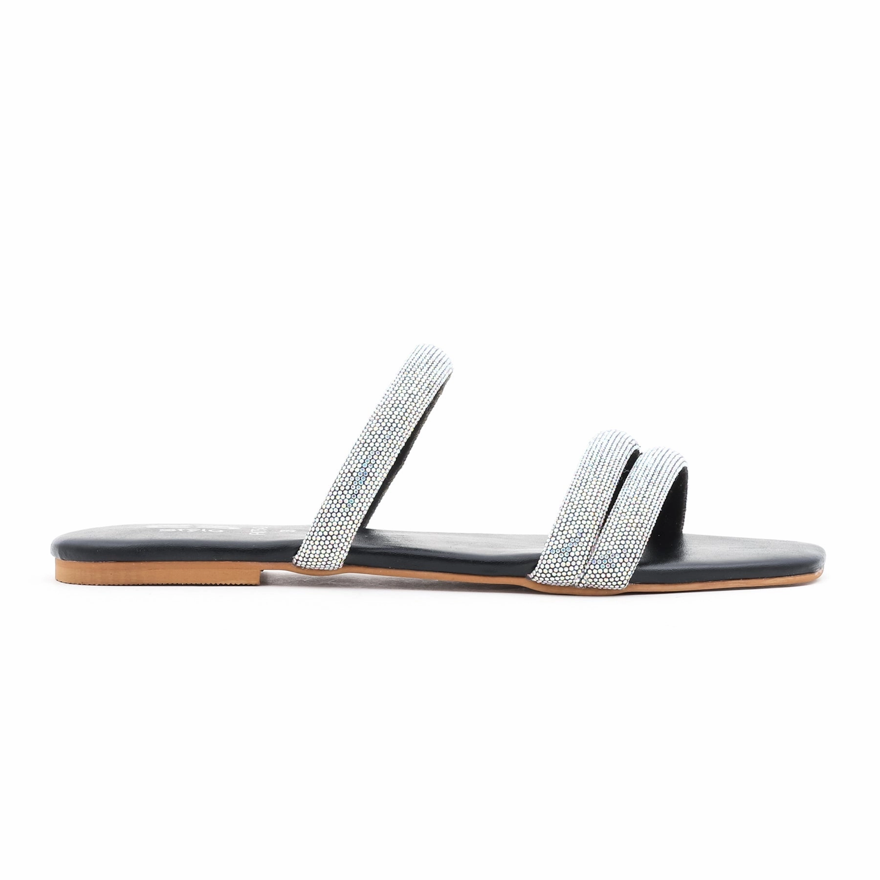 Black Fancy Slipper FN7542 Slides Size 12