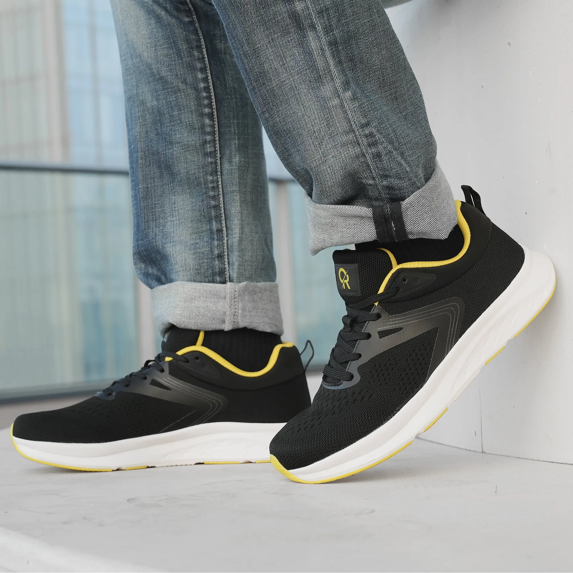 Best Wide Running Shoes| Black Sneakers Wide Toe Box-Isaac