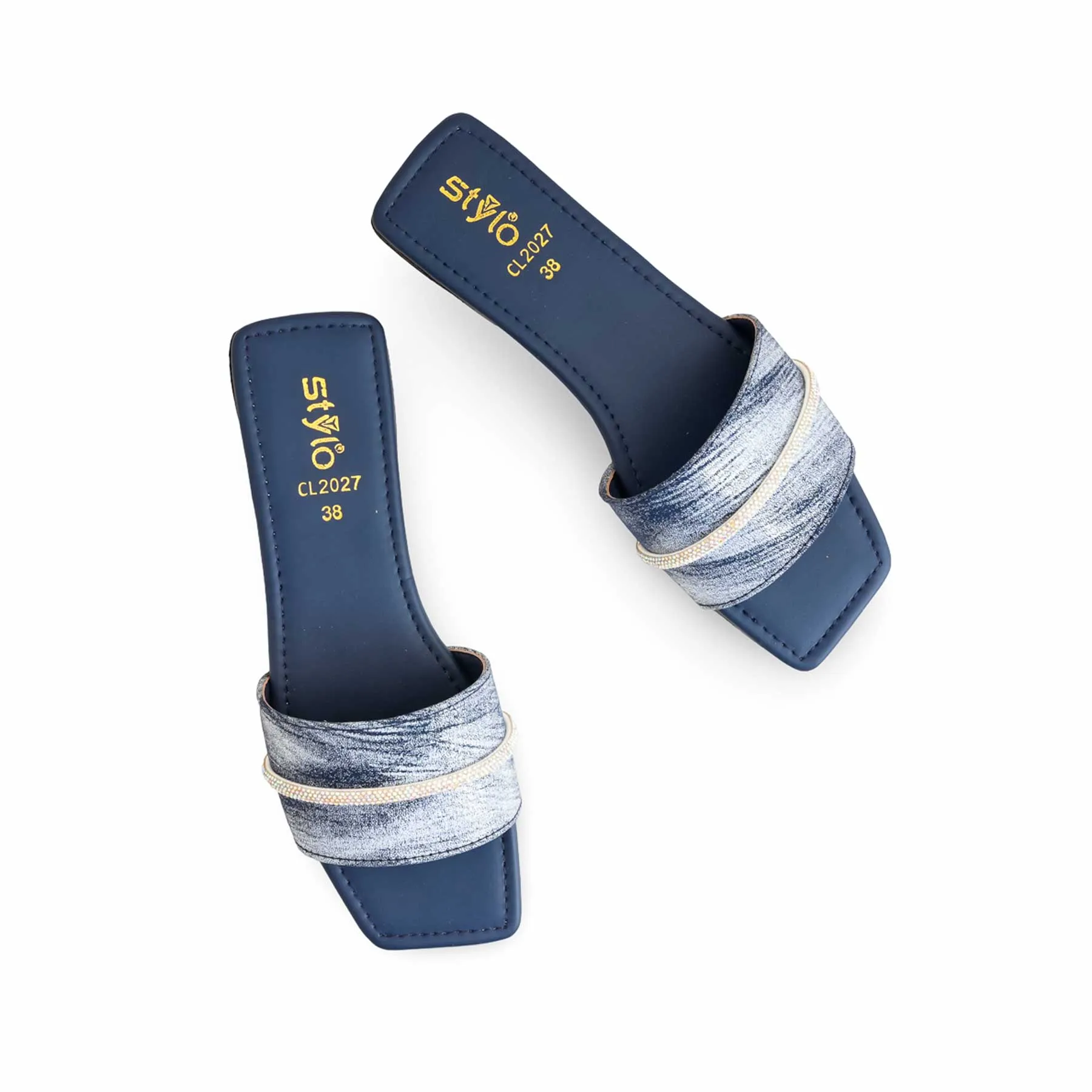 Slippers Lambskin Blue Casual Slipper CL2027