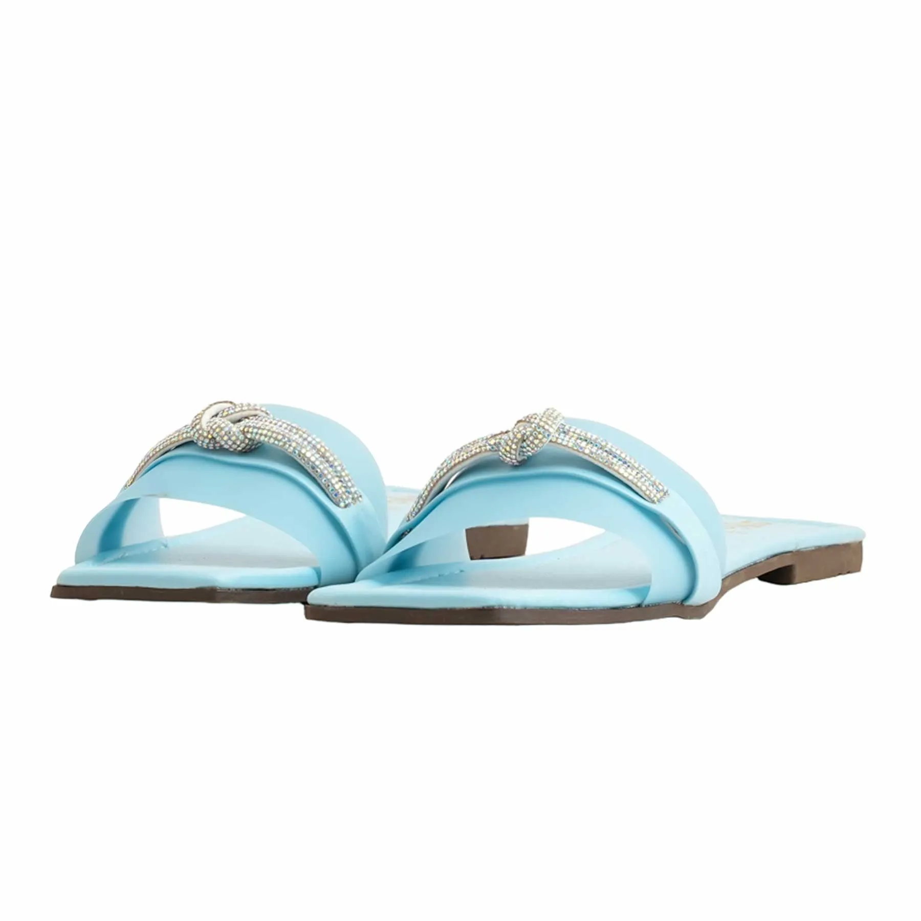 Bedrukte Slippers Blue Casual Slipper For Ladies CL2036