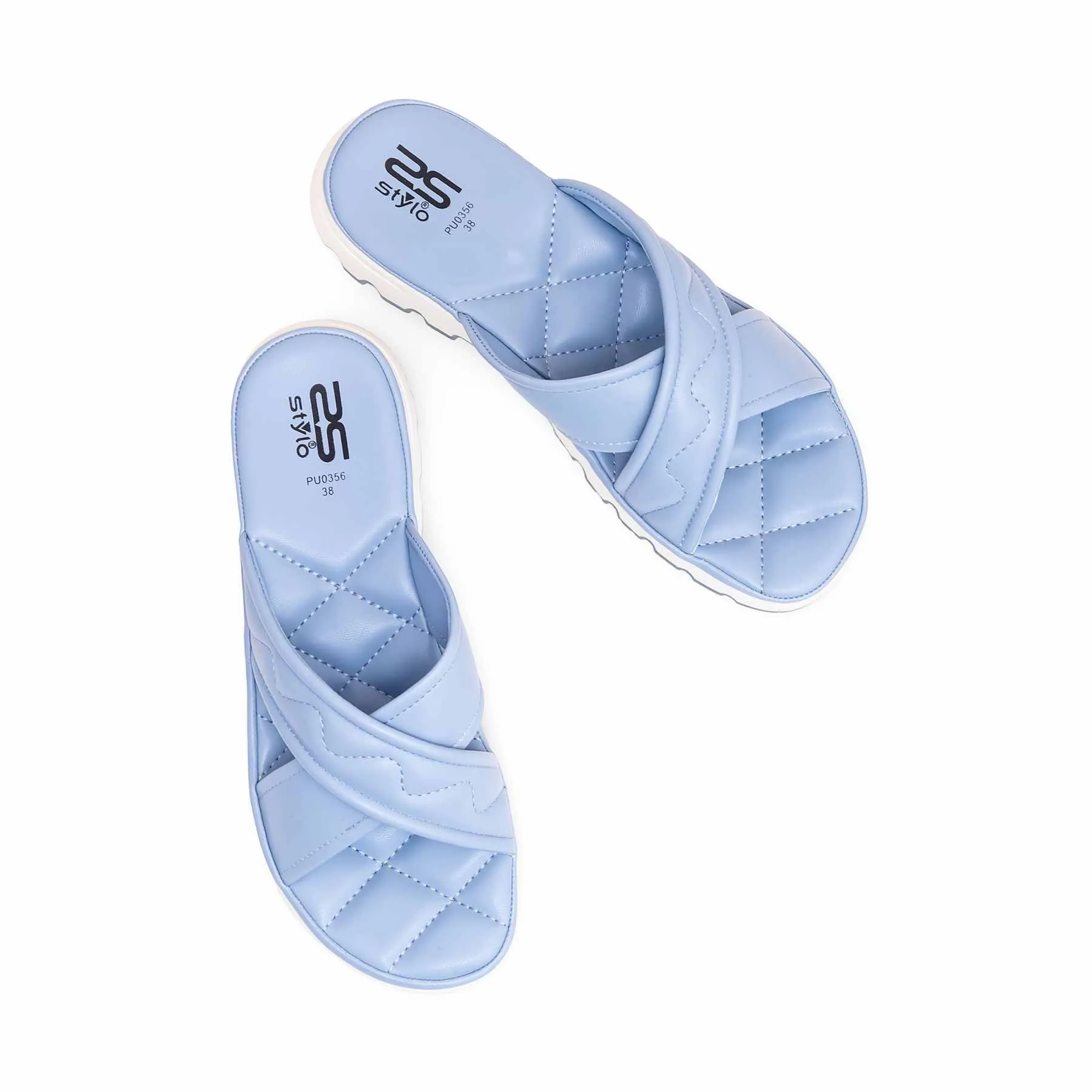 Slides Canvas Blue Formal Slipper PU0356