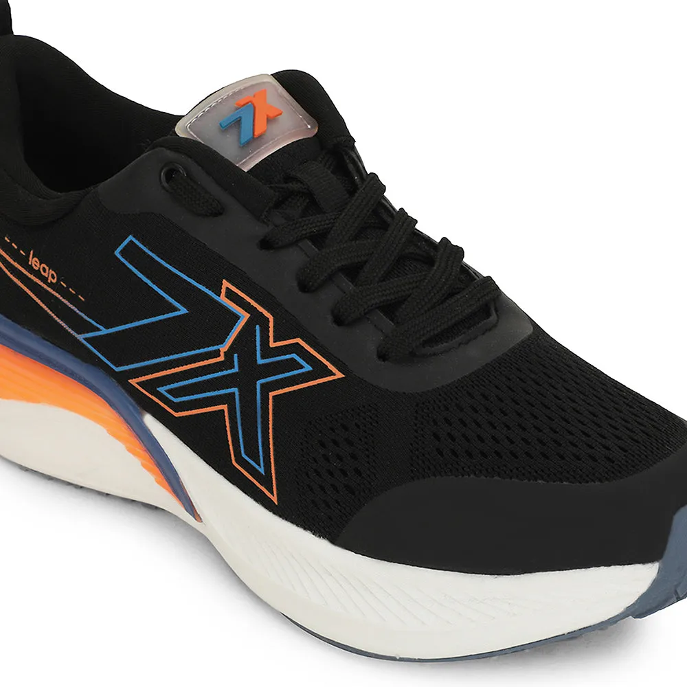 John Lewis Running Shoes Leap7x Black Sports Lacing Running Shoes For Men ZEONEX-1 By Liberty